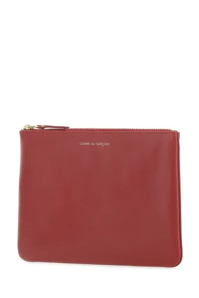 Comme Des Garçons Wallet Canvas Logo Clutch Bag
