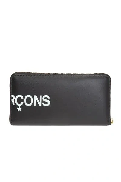COMME DES GARÇONS COMME DES GARÇONS WALLET LEATHER LOGO PRINTED WALLET 