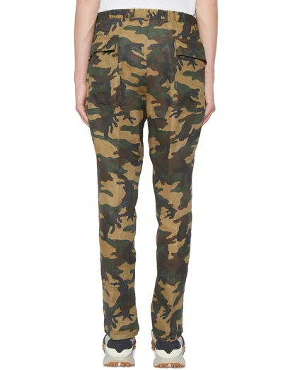 DANIELE ALESSANDRINI DANIELE ALESSANDRINI LINEN CAMOUFLAGE PANTS 