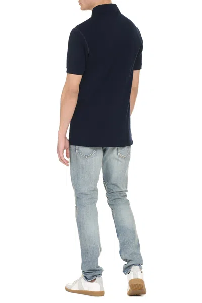 Dolce & Gabbana Cotton Polo Shirt With Buttoned Collar And Ribbed Accents