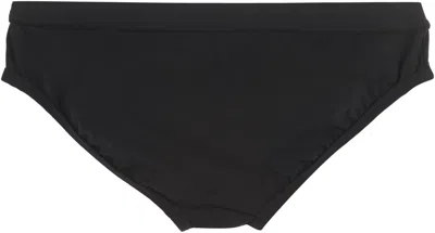 Dolce & Gabbana Black Swim Brief With Metallic Dg Logo In Stretch Polyamide Man