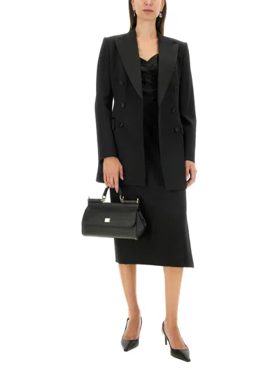 Dolce & Gabbana Gabardine Virgin-wool Midi Skirt