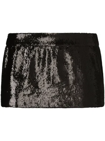 Dolce & Gabbana Sequined Low-rise Miniskirt