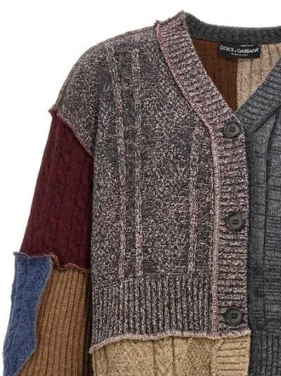 Dolce & Gabbana Patchwork Distressed Cardigan