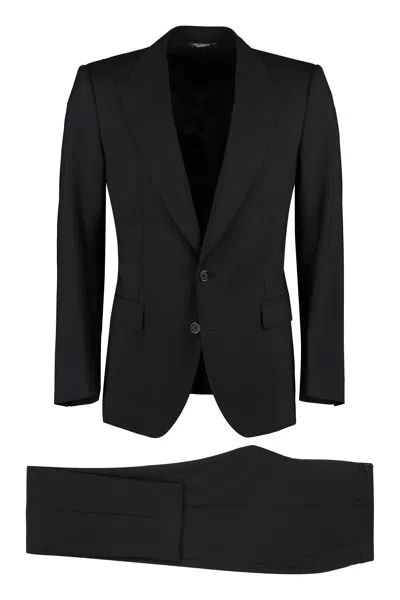 Dolce & Gabbana Black Wool Tailored Suit