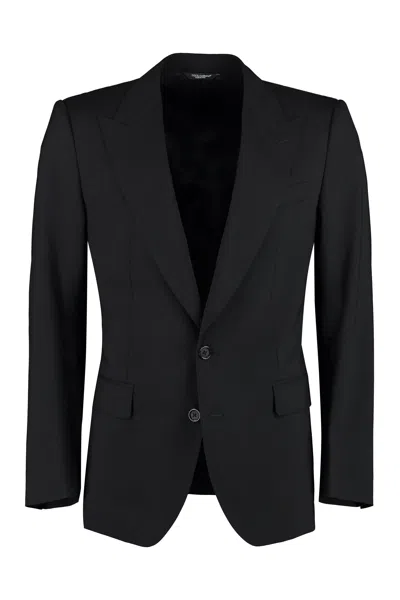 Dolce & Gabbana Black Wool Tailored Suit