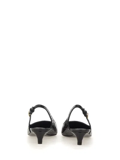 Dolce & Gabbana Mun 30 Croc-embossed Leather Slingback Pumps