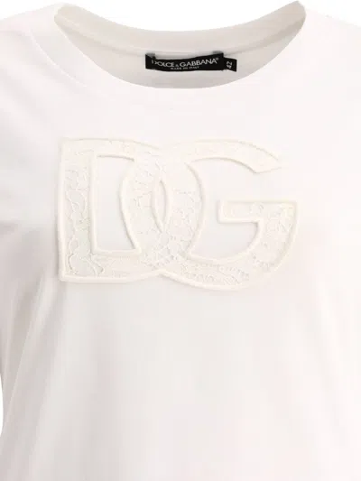 Dolce & Gabbana T-shirt With Logo Patch T-shirts White