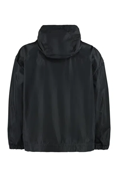 Dolce & Gabbana Technical Fabric Hooded Jacket In Black