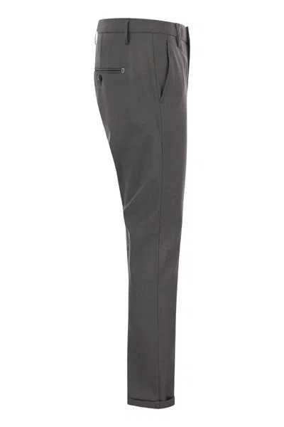 Dondup Cuffed Hem Stretch Cotton Trousers