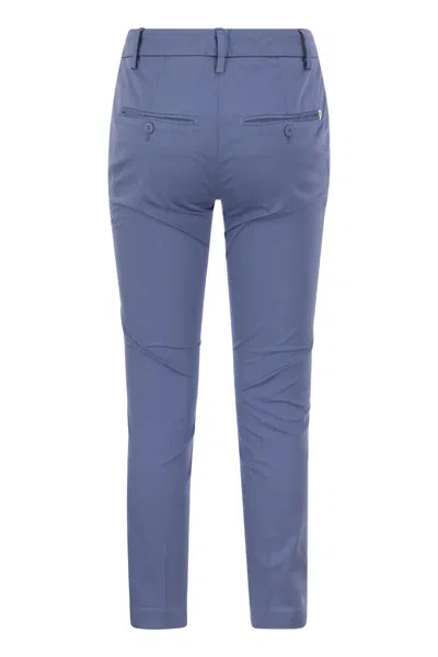 Dondup Perfect - Slim-fit Cotton Gabardine Trousers