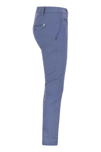 Dondup Perfect - Slim-fit Cotton Gabardine Trousers