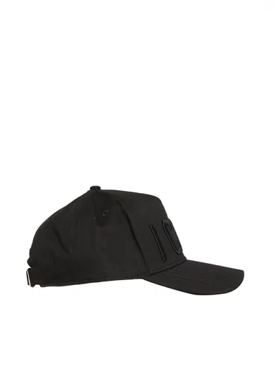 Dsquared2 Embroidered Icon Baseball Cap In Black