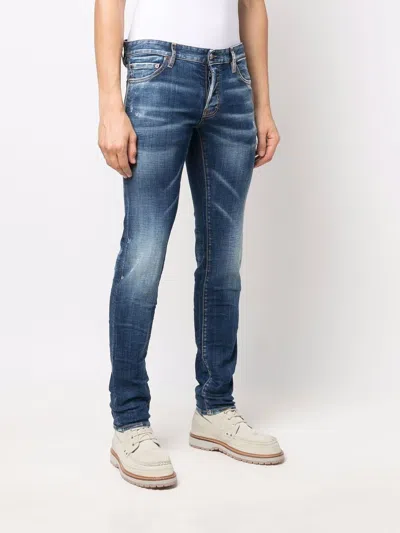 Dsquared2 Navy Blue 5-pocket Pants For Men