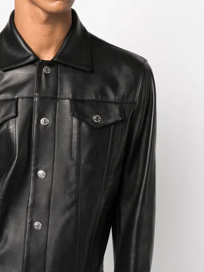 Dsquared2 Long-sleeved Leather Jacket