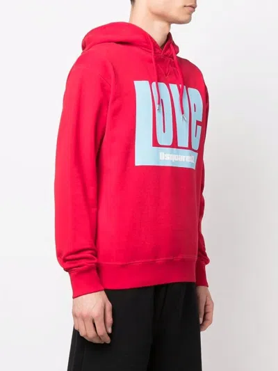 Dsquared2 Logo-print Drawstring Hood Hoodie
