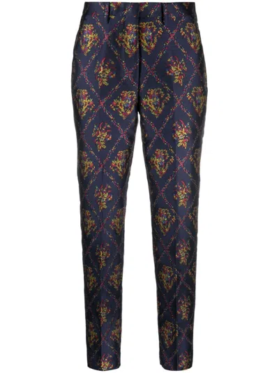 Etro Micor Floral Jacquard Trouser Pants