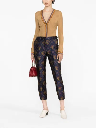 Etro Micor Floral Jacquard Trouser Pants