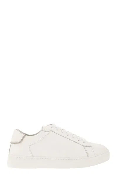 Fabiana Filippi Lace-up Leather Sneakers With Shiny Accents