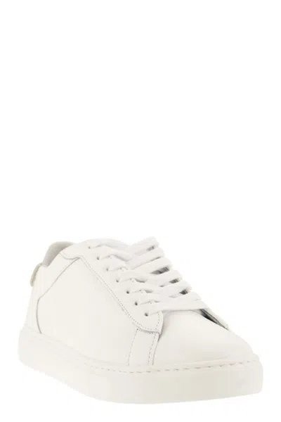Fabiana Filippi Lace-up Leather Sneakers With Shiny Accents