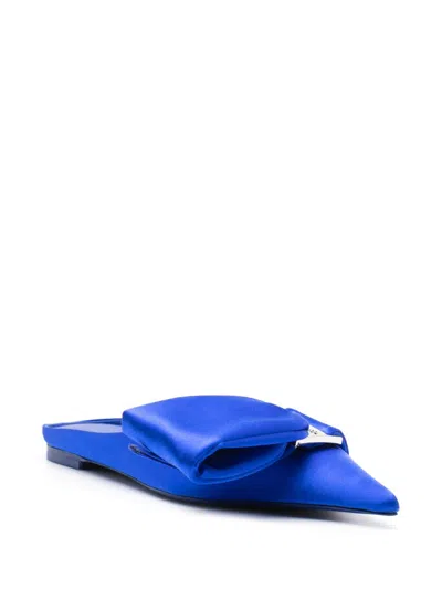 Ferragamo Satin Mules With Single Maxi Bow