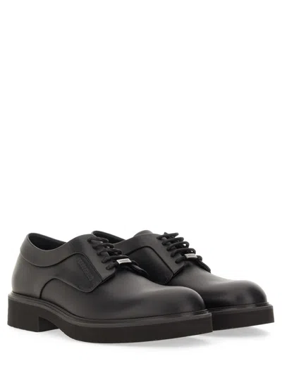 Ferragamo Logo-debossed Leather Derby Shoes