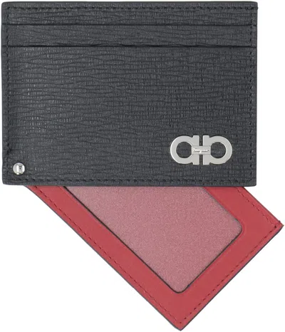 Ferragamo Men's Gancini Leather Card Holder