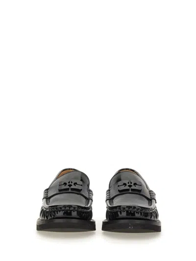 Ganni Butterfly Logo Loafers
