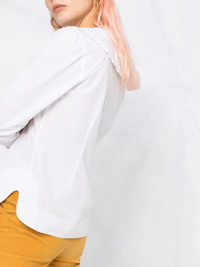 Ganni White Sailor Collar Shirt