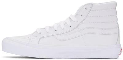 Shop Vans White Og Sk8-hi Lx Sneakers