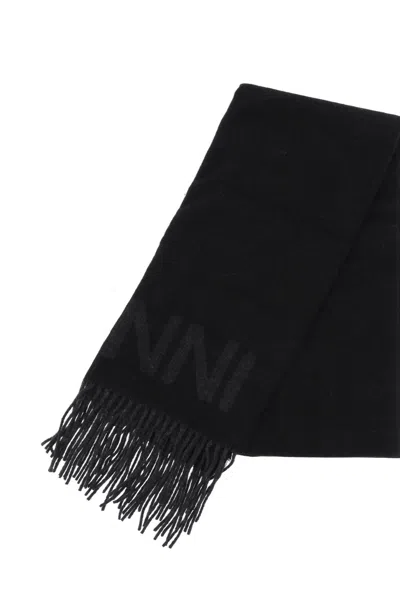 Ganni Logo Lettering Scarf
