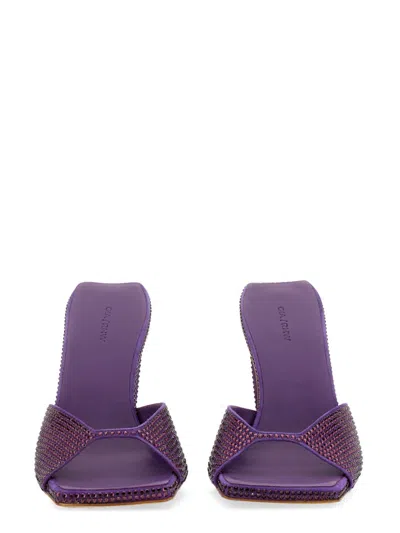 Gia Borghini Rosie 14 Sandal Block Heel In Purple