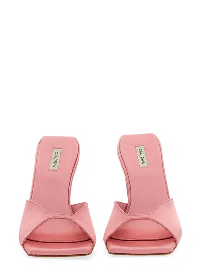 Gia Borghini Eleven Point Five Centimeter Heel Sandal With Square Toe In Pink