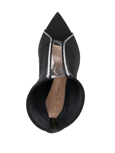 Gianvito Rossi Black Crystal-embellished Open-toe Stiletto Boots