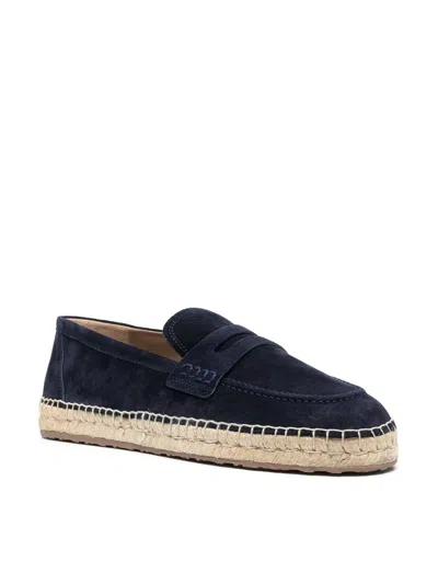 Gianvito Rossi Luxurious Navy Blue Espadrilles.