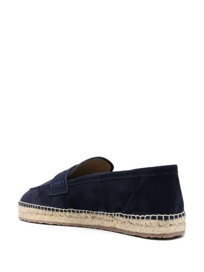 Gianvito Rossi Luxurious Navy Blue Espadrilles.