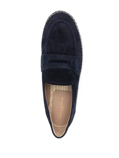 Gianvito Rossi Luxurious Navy Blue Espadrilles.