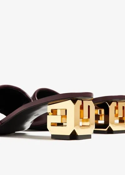 Givenchy Calfskin G Cube-heel Mule Sandals