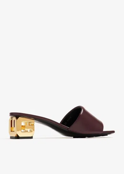 Givenchy Calfskin G Cube-heel Mule Sandals