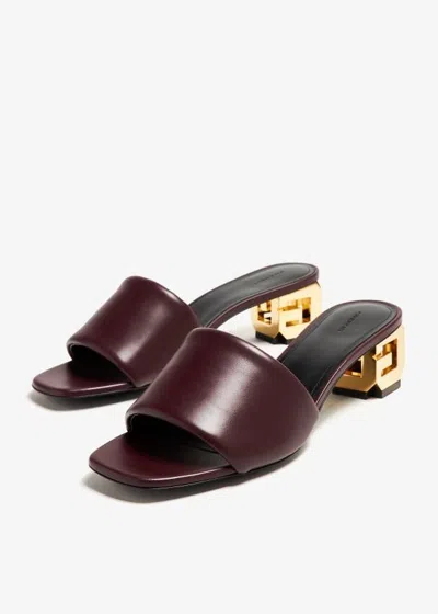 Givenchy Calfskin G Cube-heel Mule Sandals