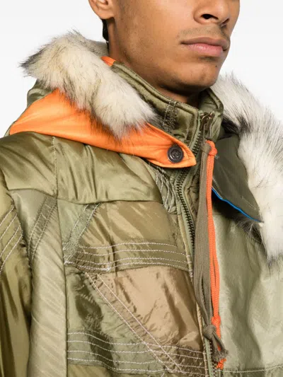 Greg Lauren Parachute Scrapwrk Color-block Panelled Jacket