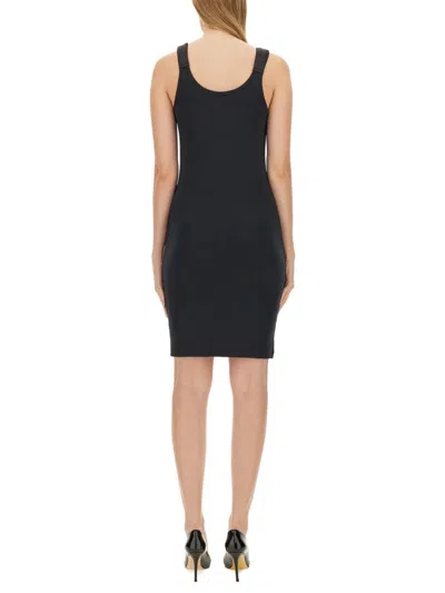 Helmut Lang Ribbed Texture Scoop Neckline Slim Fit