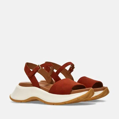 Hogan Suede Leather Sandals In Animal Print