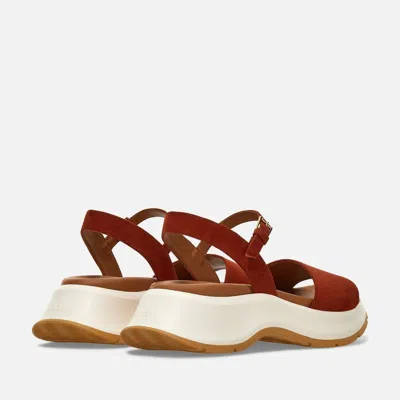 Hogan Suede Leather Sandals In Animal Print