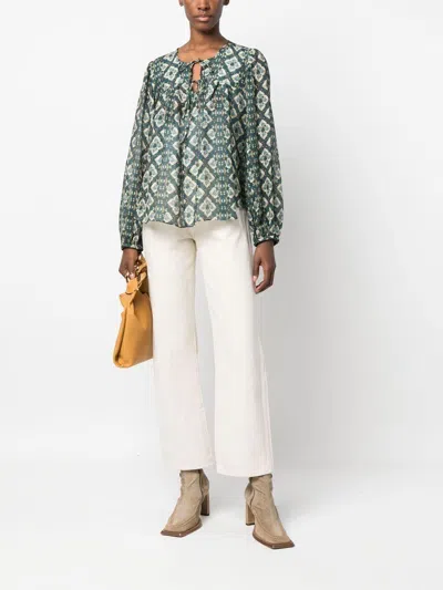 Isabel Marant Patterned Front-tie Blouse