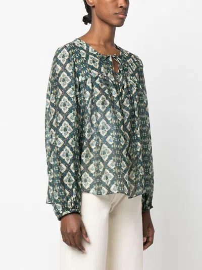 Isabel Marant Patterned Front-tie Blouse