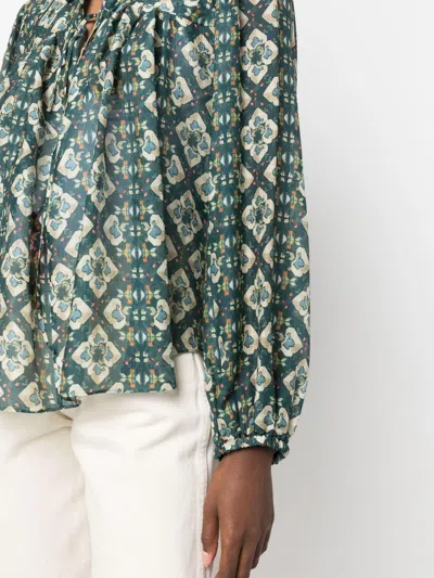 Isabel Marant Patterned Front-tie Blouse