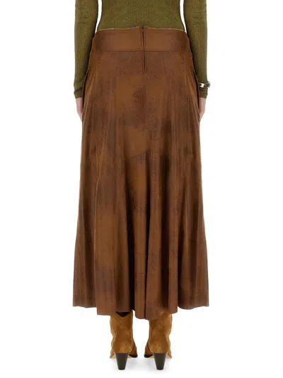 Isabel Marant "genevi" Skirt In Brown