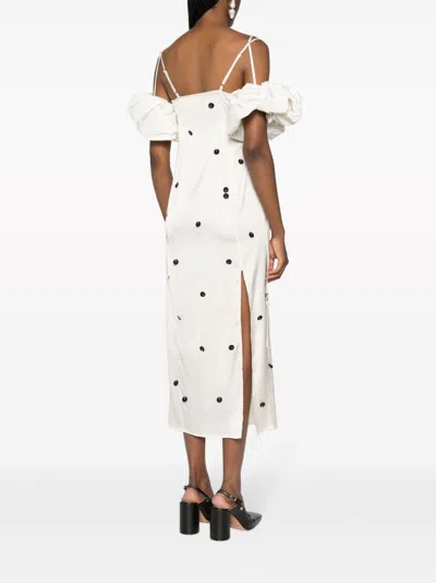 Jacquemus Chouchou Brodee Off-shoulder Mini Dress