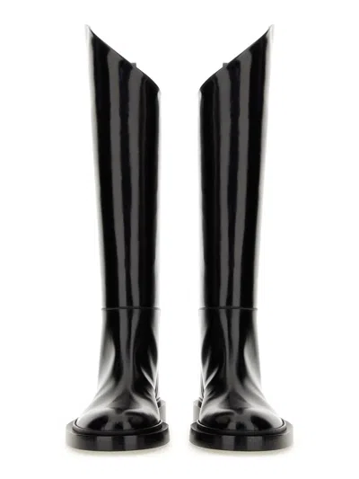 Jil Sander Asymmetric Leather Boots
